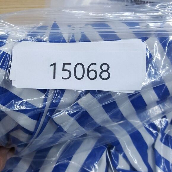 DEREK LAM Shirt Dress Womens Size 6 Blue Stripe Button Up Belted Pocket Collared - Picture 10 of 10